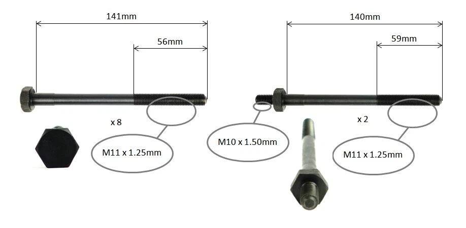 CYLINDER HEAD BOLT SET FOR NISSAN PULSAR N13 1.6L 16LF 1.8L 16LF 7/87-9/91 - Image 1 of 1