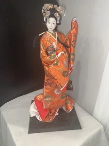 Bella bambola giapponese in porcellana signora alta 14". - Foto 1 di 12