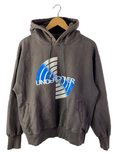 UNDERCOVER Felpa con cappuccio sottocoperta XL cotone marrone tinta unita Z221 1 usata