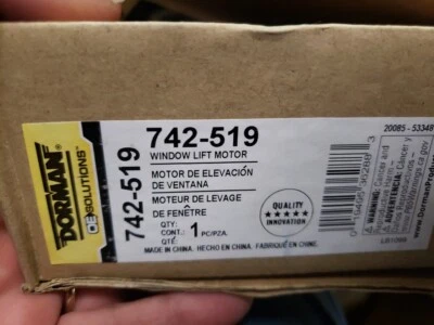 Motor de ventana eléctrica delantero izquierdo para Infiniti G37 742-520-AP Dorman 2010-2013 Foto 1 de 2