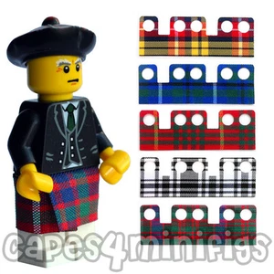 MASSGESCHNEIDERTER Tartan Stoff Kilt Cape. Ideal für Ihre Lego Dudelsack Minifiguren. Nur Kilt. - Bild 1 von 16
