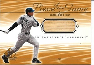 2000 SP GAME BAT PIECE OF THE GAME RELIC ALEX RODRIGUEZ