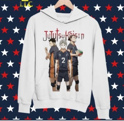 Sudadera con Capucha Asahi Suga and Daichi Jujutsu Kaisen Fútbol Blanca Juvenil Talla M Foto 1 de 4