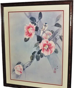 Camellia de Tsuji Kako RARO estampado japonés - Imagen 1 de 12