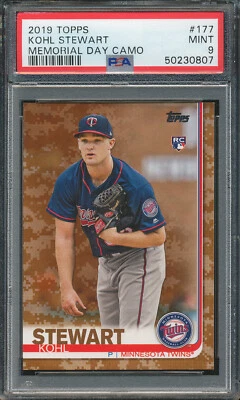 PSA 9 2019 Topps Kohl Stewart Memorial Day Camuflaje RC Rookie #177 Twins Como Nuevo Foto 1 de 3