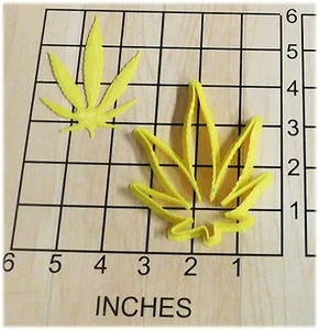 Cannabis Unkraut Topf Blatt Fondant Ausstecher und Stempel #1030 - Bild 1 von 2