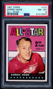 1967 Topps #131 Gordie Howe All-Star PSA 8 CENTERED Fanatics-E LOOKS GEM - Bild 1 von 2