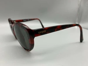 DKNY DY4084 Dark Tortoise/Red (3528) Women's Acetate Butterfly Frame Sunglasses - Picture 1 of 8
