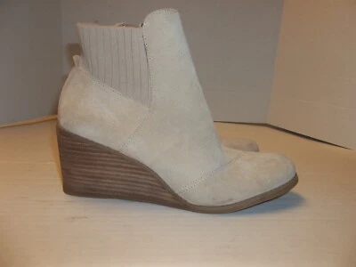 Botines de cuña para mujer talla 8 TOMS Sadie de gamuza arena Foto 1 de 4