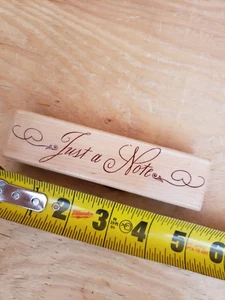 1996 Hero Arts  Just a Note  H1359 Quill Note rubber stamp - Picture 1 of 3