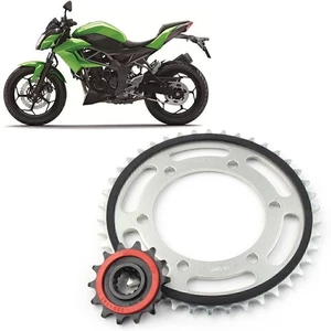Engine Front 14T & Rear Chain Drive Sprocket 42T Fit Kawasaki Z2502015-2016/Z300 - Picture 1 of 8
