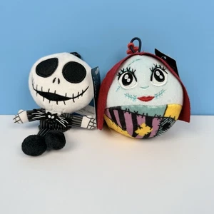 Disney Nightmare Before Christmas Sally & Jack Skellington 6 Zoll Plüsch Clip Ruz Neu mit Etikett - Bild 1 von 10