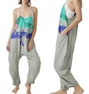 FREE PEOPLE MOVEMENT FP Hot Shot grau Ski Grafikdruck Overall XS Strampler - Bild 1 von 13