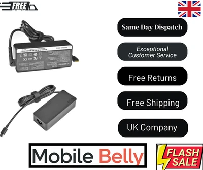 Cargador Lenovo Original 65W Tipo C USB-C Para Lenovo Acer Dell TODO EN 1 -Reino Unido Foto 1 de 3