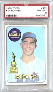 1969 TOPPS #402 KEN BOSWELL PSA 8 NM-MT METS ** ROOKIE ALL-STAR ** - Picture 1 of 2