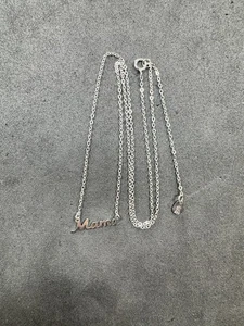 1,2 g Sterling Silber 925 "Mama" Halskette 17"-19" Schmuck Konvolut U - Bild 1 von 8