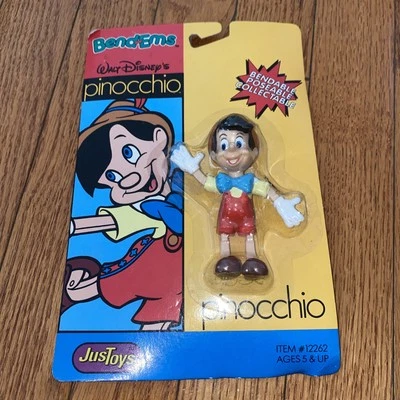 Walt Disney's Pinocchio Bend-Ems Figure JusToys 1993 New Vintage - Image 1 of 3