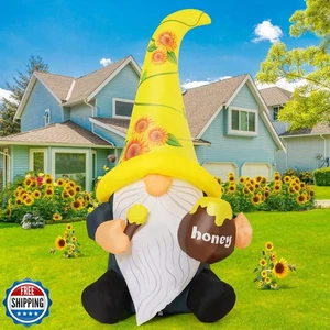 GOOSH 6 FT Summer Inflatables Gnome Outdoor Blow Up Yard Decoration with LED - Bild 1 von 5