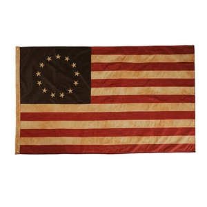Vintage Betsy Ross Flaggen 3x5 Fuß, bestickt 13 Sterne Kolonien amerikanische Flagge... - Bild 1 von 7