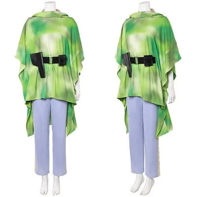 Cosplay Star Wars Princess Leia Green Cloak Jedi Costume Halloween Carnival Suit - Image 1 of 4