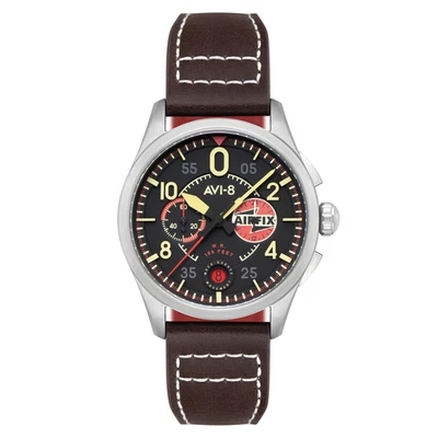 Lock Chronograph Black / Brown Leather | Black Dial Wristwatch AV-4089-09 - Image 1 of 4