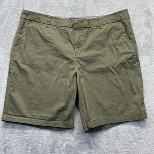 Tommy Hilfiger Chino Shorts Womens 14 Green Cotton Stretch Casual 8" Inseam - Picture 1 of 7