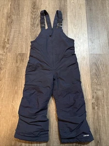 Lands’ End Kids Squall Snow Bib Coverall Navy Blue Size 4 - Picture 1 of 6