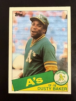 1985 Topps Traded - Dusty Baker #4T Oakland Athletics - Image 1 of 2
