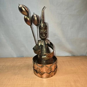 Music Box Vintage CopperTin Clown con Palloncini Rotante "Ecco Arrivano i Clown" - Foto 1 di 8