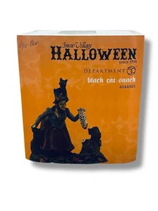 Department 56 Black Cat Snack Halloween Snow Village Retired - Picture 1 of 7
