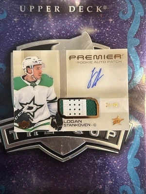 24-25 UPPER DECK PREMIER HORIZONTAL ROOKIE PATCH AUTO LOGAN STANKOVEN 24/49 - Image 1 of 2