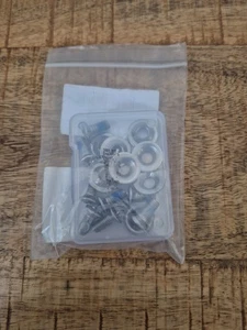 Universal 8Pc M6 Fender Screw Washer Motor Engine Bay DressUp Flush Mount Silver - Bild 1 von 5