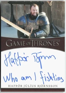 HAFPOR JULIUS BJORNSSON Game of Thrones Legends of the Realm AUTO INSCHRIFT - Bild 1 von 2