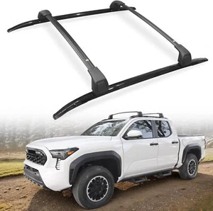 Lockable Roof Rack Cross Bars Kit for 2024 2025 Toyota Tacoma Double Crew Cab - Picture 1 of 9