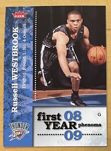 Russell Westbrook Rookie 2008-09. Fleer First Year Phenoms Insert #PH-4 Mint