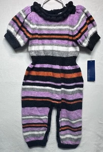 NWT Habitual Wool Blend Multi-Color Striped Sweater Romper, 24 mos. - Picture 1 of 3
