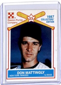 1987 Ralston Purina Don Mattingly New York Yankees #5.