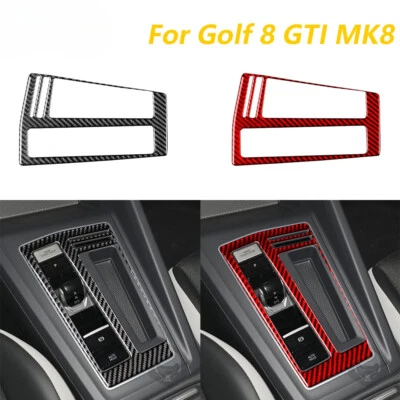 For Volkswagen Golf 8 GTI MK8 2021-2023 Carbon Fiber Center Console Gear Shift - Image 1 of 4