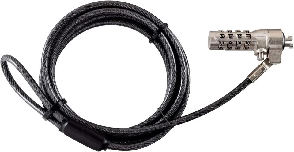 V7 Slim Portable Security Cable Lock With Combo Lock ?SLC100-13NB - Image 1 of 4