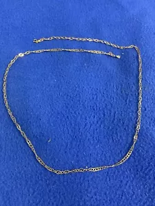 14k Gold Chain Necklace Chain Link Pattern 4.75 Grams 28" Long - Picture 1 of 10