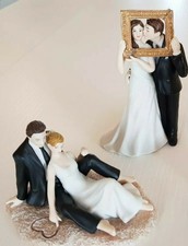 2 CAKE TOPPER SPOSI PER TORTA NUZIALE MATRIMONIO