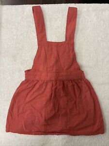 H & M Toddlers Girls Peach Overall Style Dress Size 1 1/2 To 2 Yrs