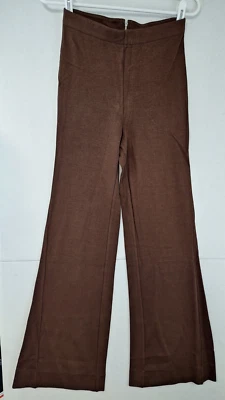 Pantalón NINETY POR CIENTO Algodón Orgánico June Wilde Acampanado Mediano Nuevo con Etiquetas Marrón Oscuro Foto 1 de 3