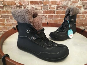 Orthaheel Emma Black Fur Collar Comfort Winter Ankle Boot 5 36 NEW - Picture 1 of 4