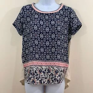 Camicia Xhilaration manica corta in tessuto e maglia taglia L - Foto 1 di 9