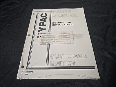 Manual de piezas del compactador HYPAC C340C-C350D 0852376 Hyster edición para el cliente nuevo de fábrica OEM Foto 1 de 3
