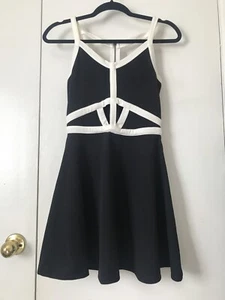 NWT Material Girl Black And White A-Line Dress Small With Cutout - Picture 1 of 5