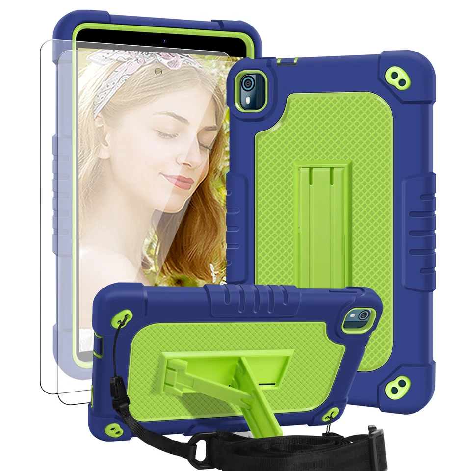 For Nokia T10 8.0 in 2022 Tablet Case with Stand Shoulder Strap,Screen Protector - Image 1 of 1