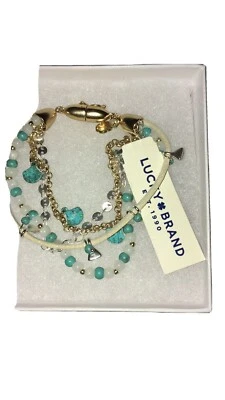 Lucky Brand串珠和穆蒂分层手链首饰-全新带标签 — 第 1/4 张图片