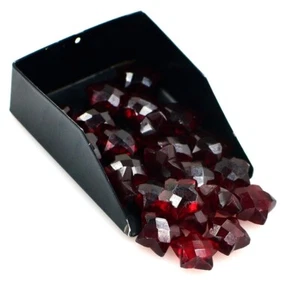Red Garnet Loose Gemstone Star Faceted Briolette Beads 10 mm Beads For Jewelry - Picture 1 of 10
